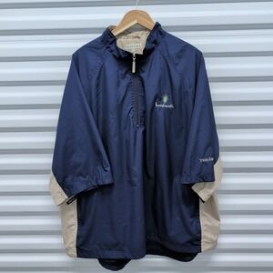 Tehama Golf Windbreaker XXL Men Navy Blue 1/4 Zip Short Sleeve Innisbrook Jacket